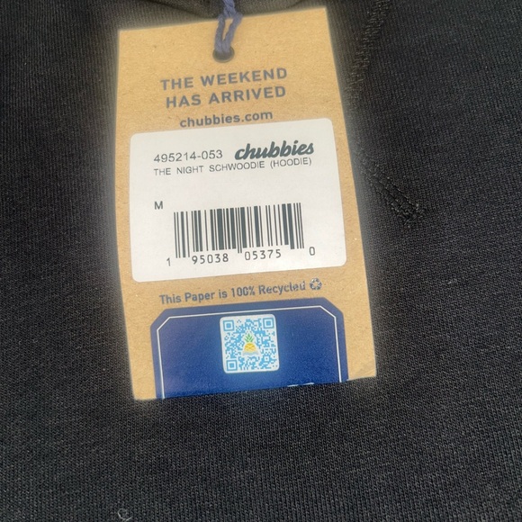 Chubbies The Night Schwoodie Hoodie Size M - Picture 6 of 8